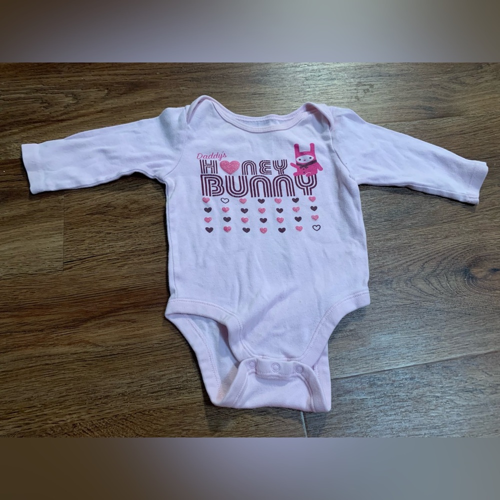 Old Navy Pink 'Daddy's Honey Bunny' Bodysuit